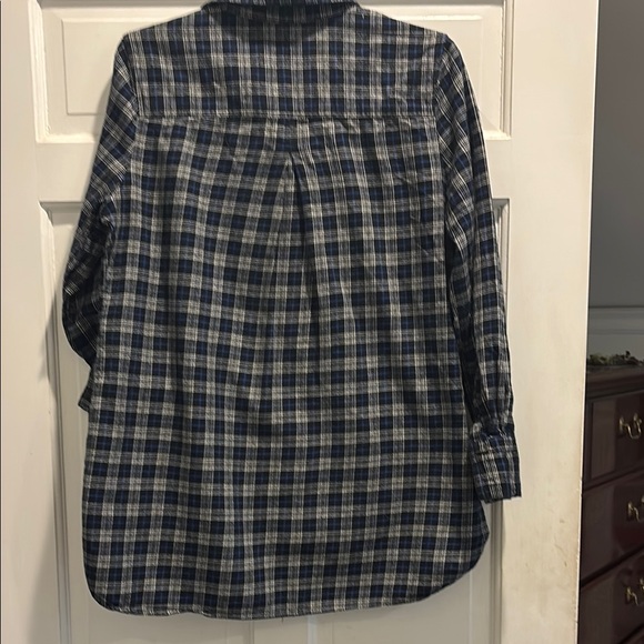 Tyler Boe flannel Blue Plaid tunic - Picture 11 of 12